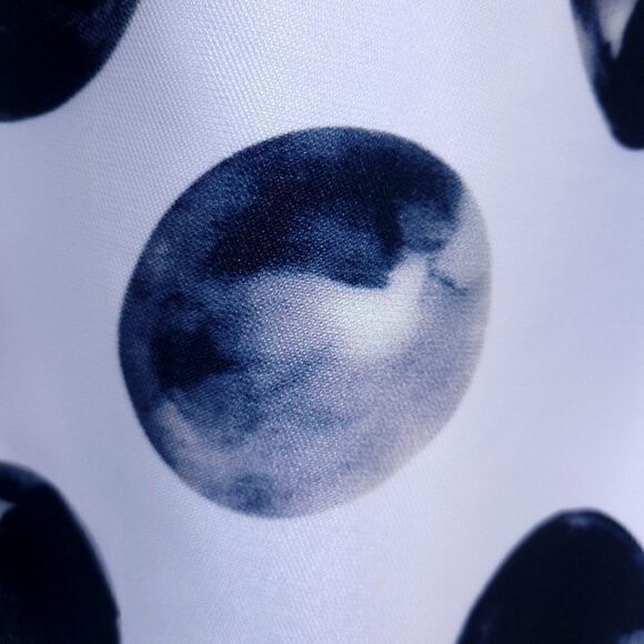 🌚The Moon NWOT Inky Polka Dot Moons Full Skirt Sleeveless Dress - Picture 5 of 11